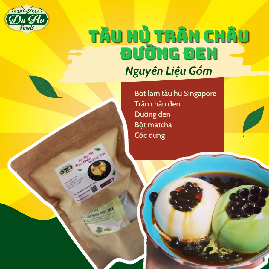 Set Tàu Hũ Chân Trâu Đường Đen - Set Chè Tự Nấu Tại Nhà