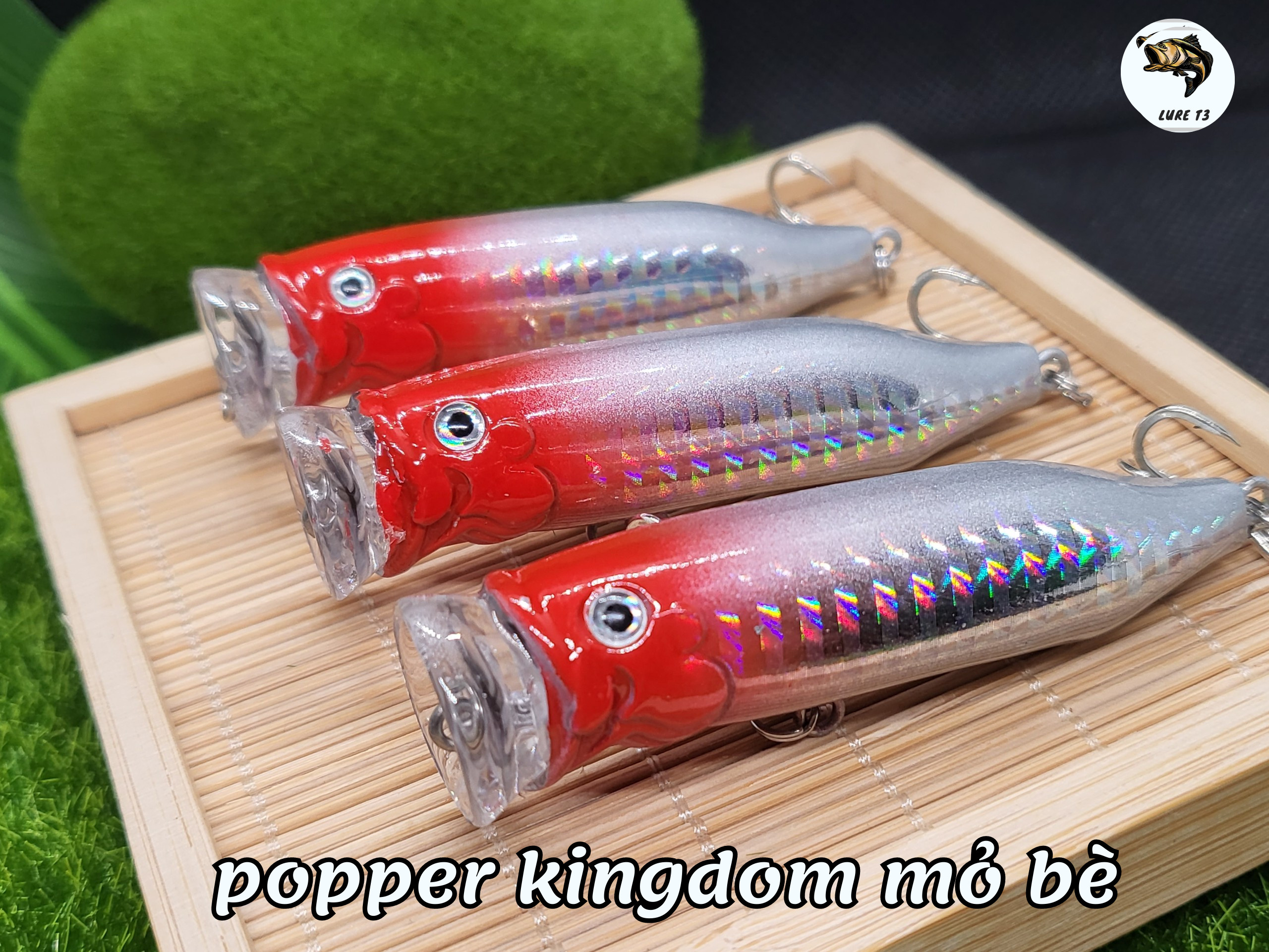 Mồi giả PopperKingdoom mỏ bè, Mồi nổi câu cá Chẽm,cá Nhồng, cá Chét 7cm/10gram