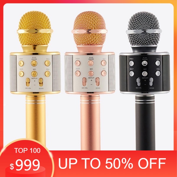 Ws858 micro hát karaoke bluetooth 3in1 kèm loa ws-858 - tinntinn shop