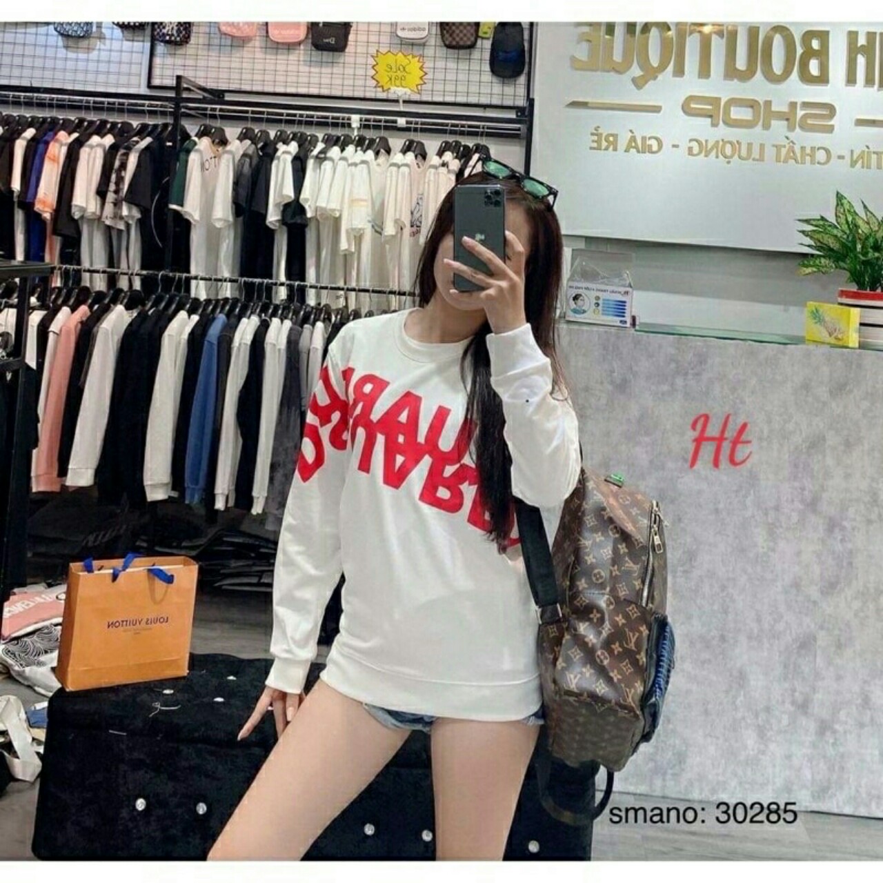 Áo nỉ chữ chéo ht11