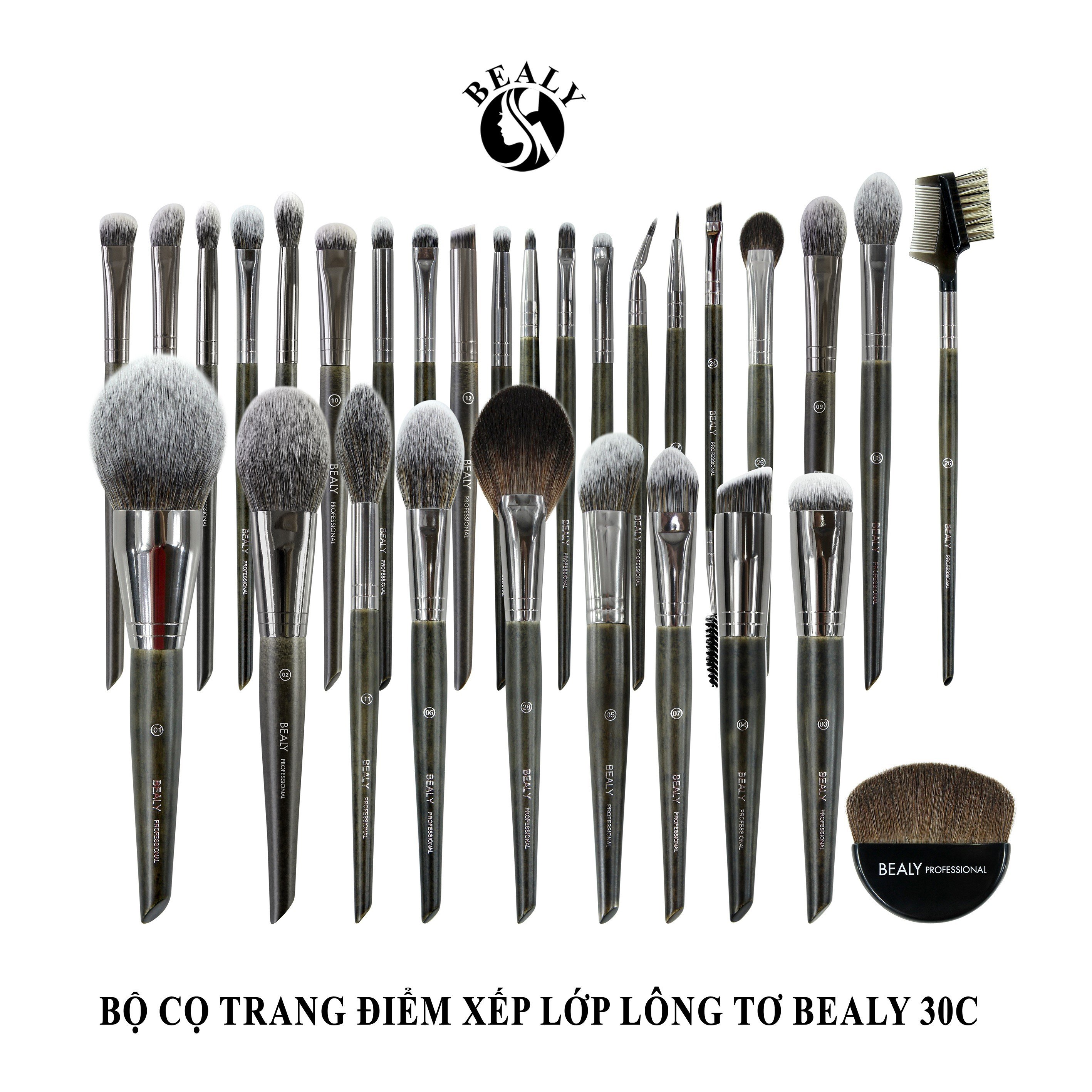 Bộ cọ trang điểm xếp lớp Bealy 30C