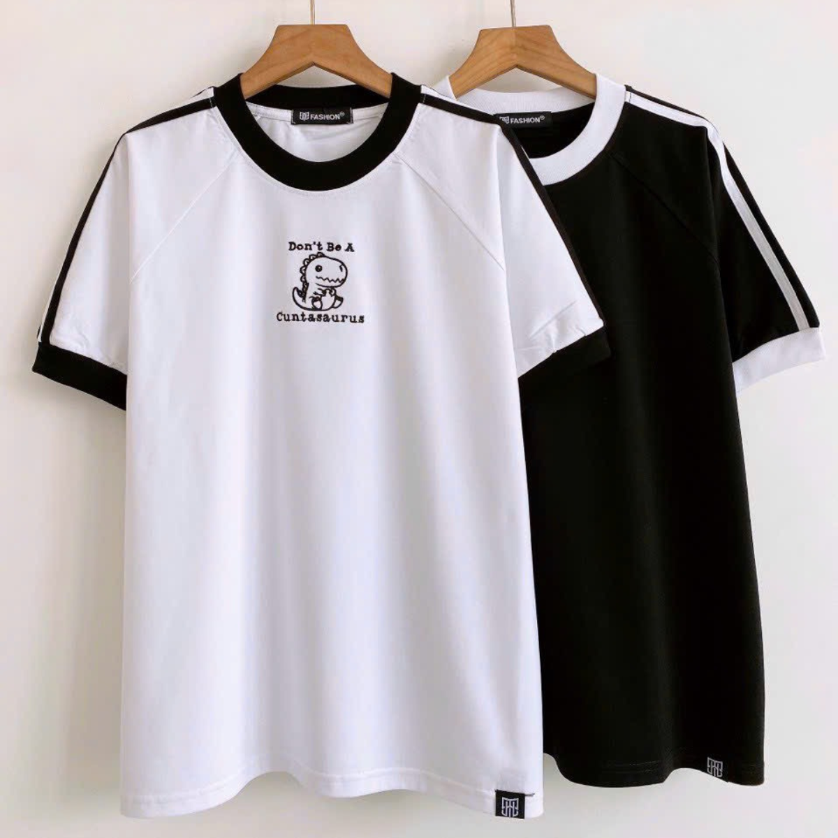 Áo thun BABY TEE - Dont Be A, freesize nam nữ đều mặc được, áo thêu khủng long