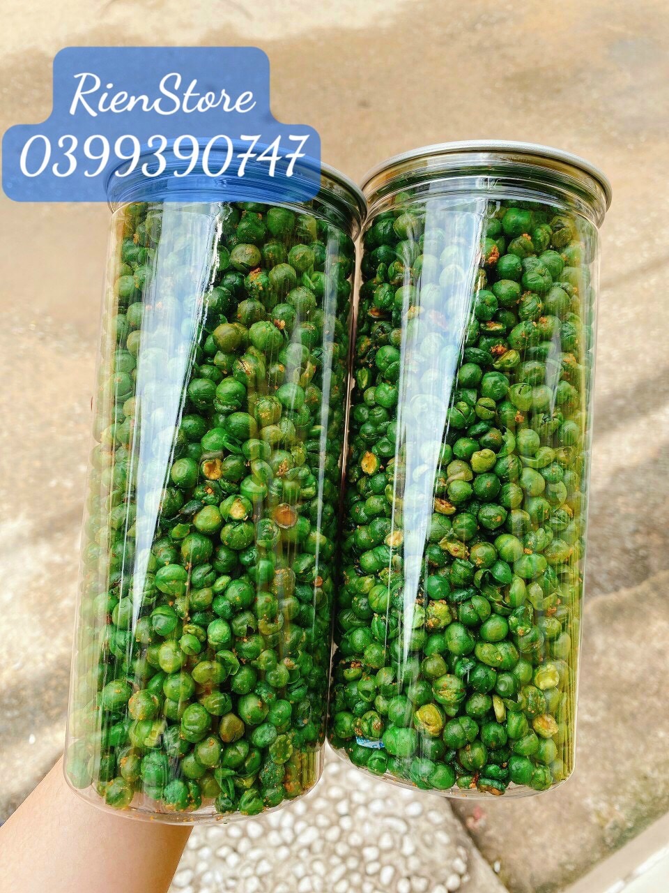 2 lon đậu hà lan tỏi ( lon pet 450g)