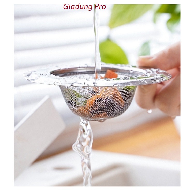 Tấm Lọc Rác Bồn Rửa Chén Cao Cấp Chất Liệu INOX - Lưới Lọc Rác Bồn Rửa Bát- Dụng Cụ Lọc Rác Tránh Tắc Nghẽn Inox 11.3cm/ Dụng Cụ Hỗ Trợ Nhà Bếp, Dụng Cụ Bằng Inox, Đồ Dùng Nhà Bếp/Chặn Rác Cống Thoát Nước - Giadung Pro
