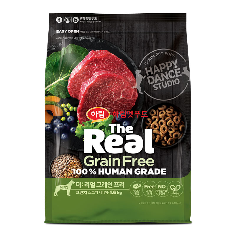 Thức ăn khô cho chó The Real Grain Free Crunch Adult 1kg