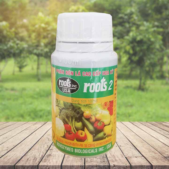 Phân bón lá kích thích ra rễ Roots 2, dạng nước, lọ 100ml, cho cây trồng - Hàng chính hãng