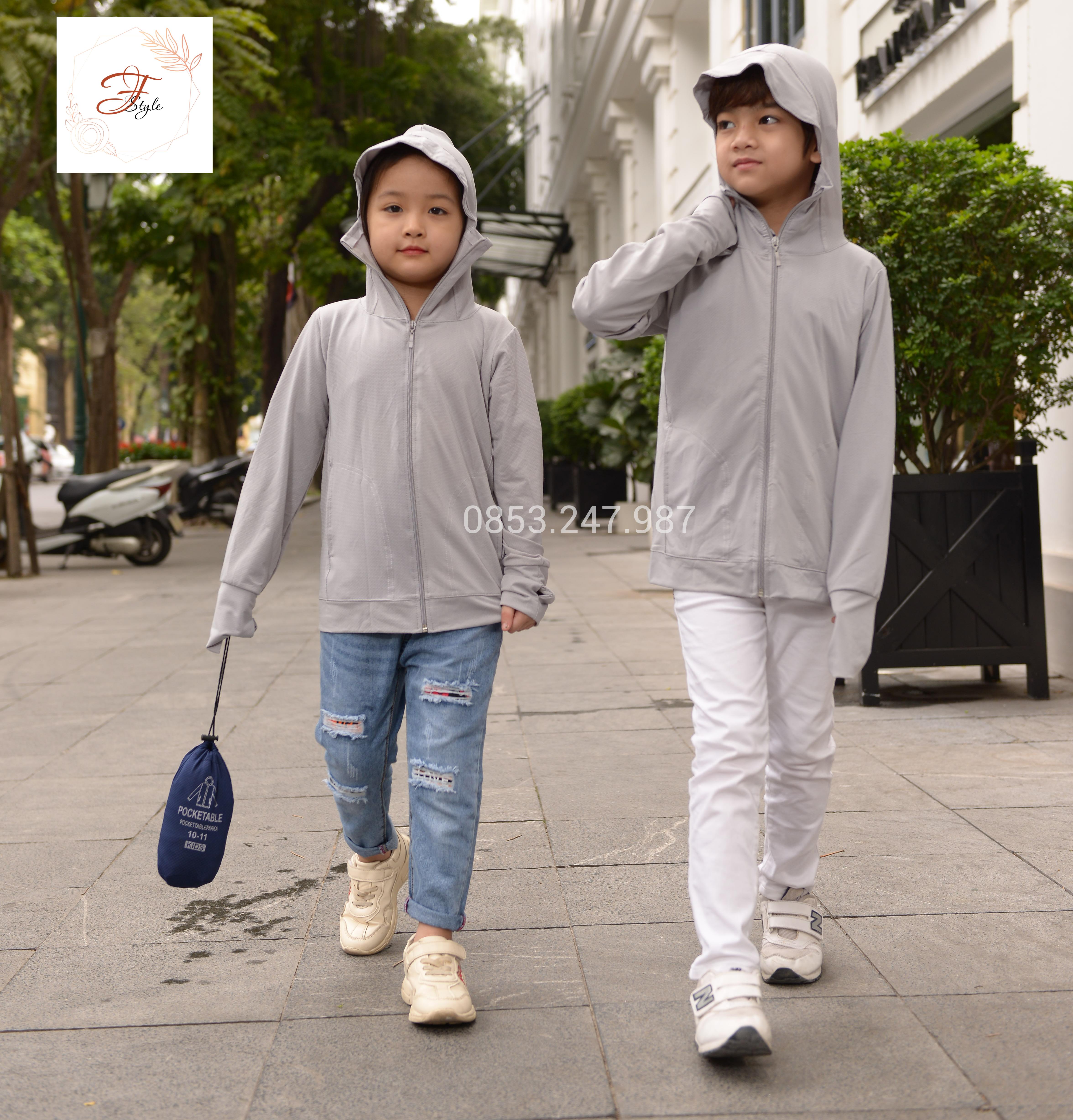 Áo Chống Nắng Cho Trẻ Em Nam Nữ 6 tuổi đến 15 tuổi