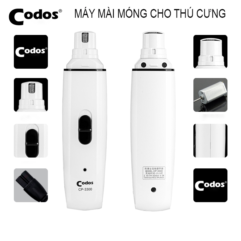Máy mài móng mini máy mài móng cho chó mèo codos cp-3300 chuyên nghiệp dog cat electric claw nail grooming tool pet móng chân móng chân máy mài clipper tự động móng chân thiết bị