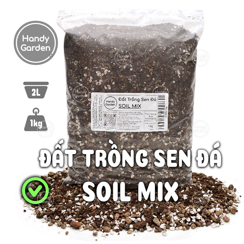 [HCM]Soil Mix chiết lẻ đất trồng sen đá succulent cactus rosemary hương thảo. Gồm perlite pumice peat moss vỏ thông habitat phân trùn quế