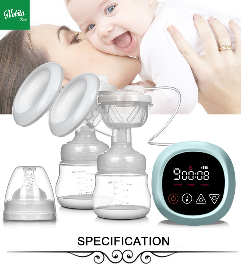 Máy hút sữa điện đôi MHS01 - Silicone Double Electric Breast Pump With Baby Milk Bottle