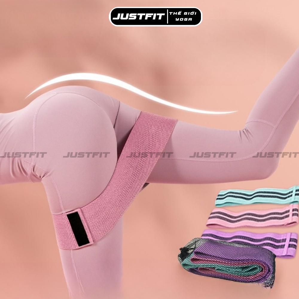 Dây miniband kháng lực JUSTFIT tập mông, chân, đùi, tập gym kiểu mini band Aolikes