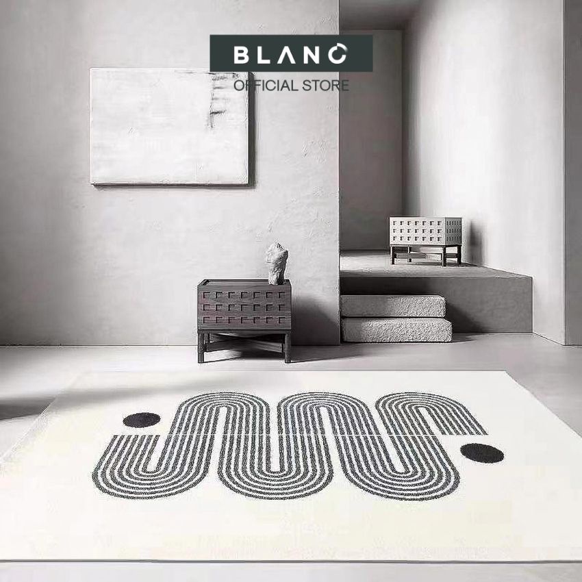 Thảm trải sàn phòng ngủ hình khối độc đáo blanc' đủ size