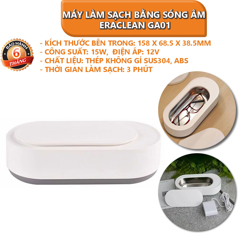 Máy làm sạch bằng sóng siêu âm ERACLEAN GA01 - Bảo hành 6 tháng