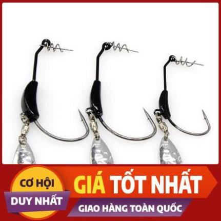 Lưỡi câu lure, lưỡi câu móc mồi mềm, nhái giả, nhái thật có thìa xoay