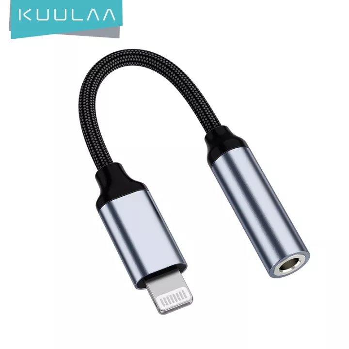 Kuulaa jack chuyển đổi âm thanh tai nghe lightning 35 mm cho iphone - hakii