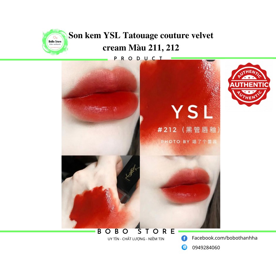 Son kem YSL Tatouage couture velvet cream Màu 211-