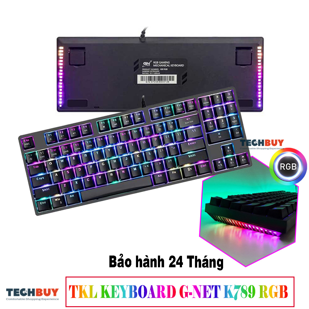 Bàn phím cơ g-net k89 tkl, rgb led, 89 phím tenkeyless i gaming tkl keyboard gnet ek389 rgb led