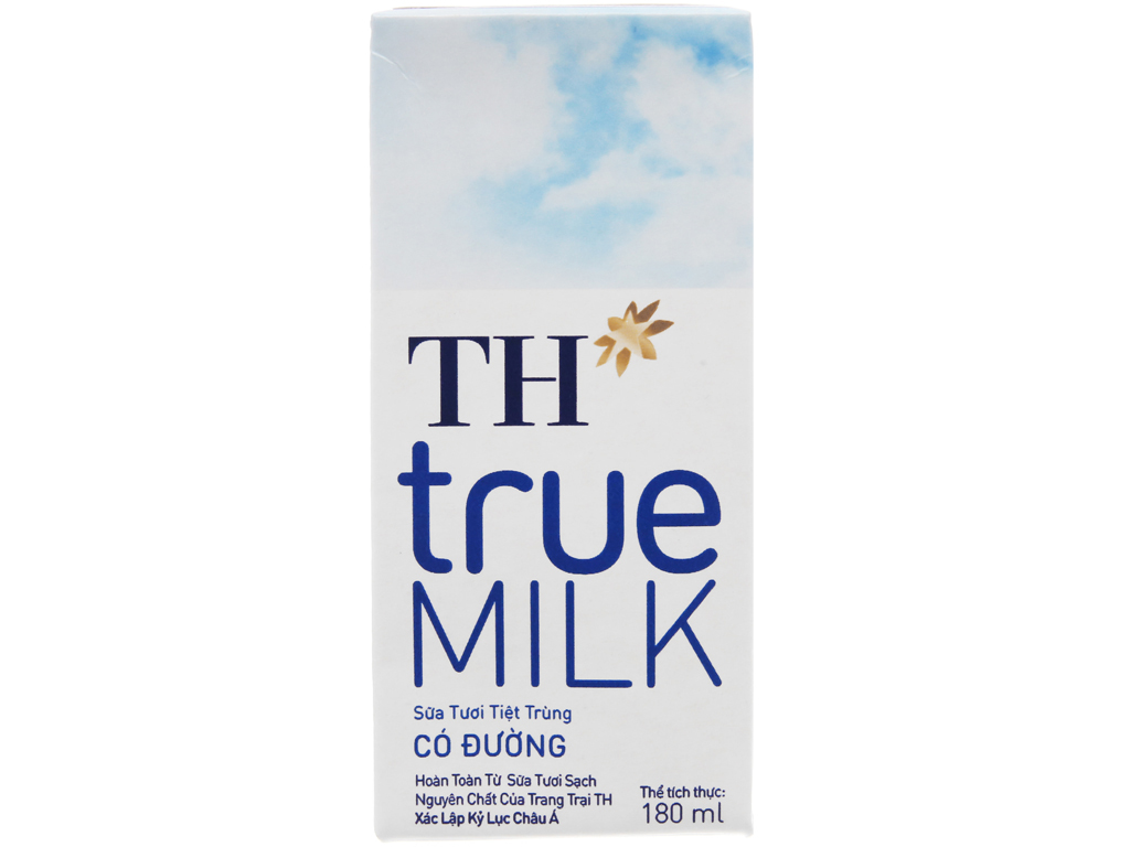Thùng 48 hộp sữa tươi tiệt trùng nguyên chất TH True Milk (48 hộp x 180ml)
