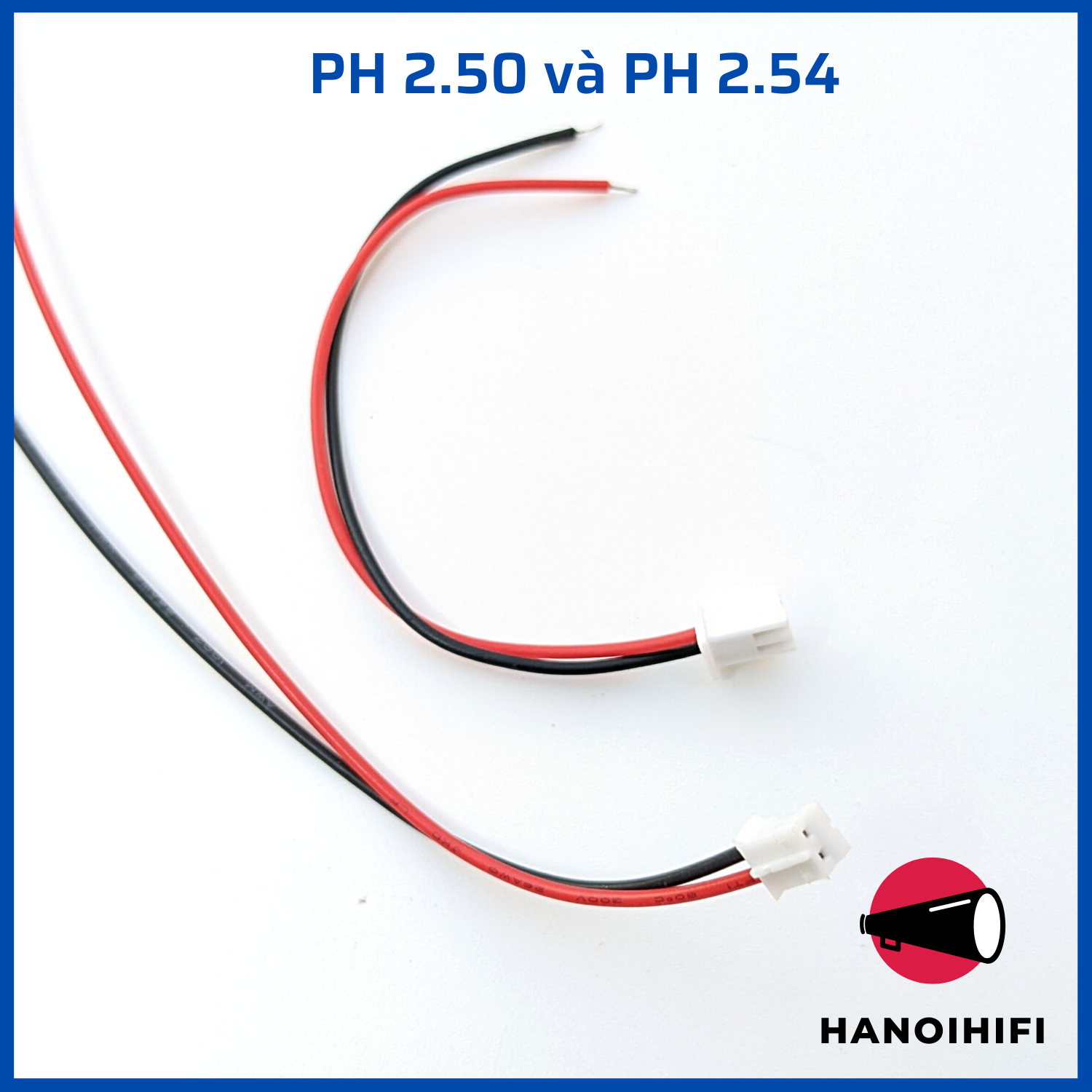 Cáp XH, PH 2.54 2P, 3P loại chuẩn nhiều chiều dài
