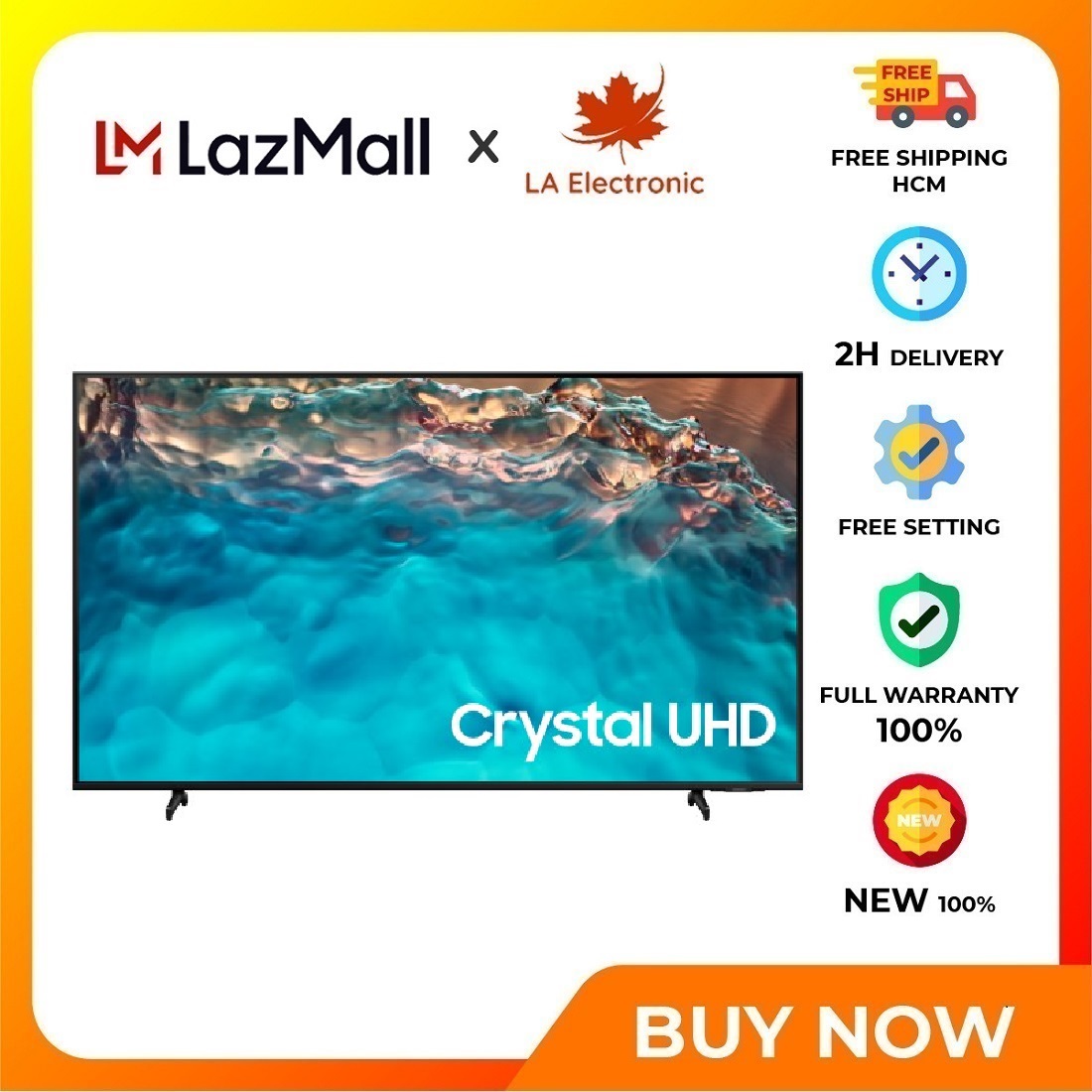 Smart tivi samsung 4k crystal uhd 55 inch ua55bu8000 - miễn phí vận chuyển hcm - hệ điều hành tizen os 6.0 chế độ máy tính pc trên tivi remote thông minh