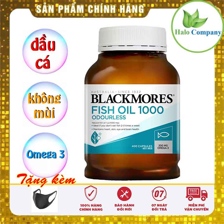Dầu cá Blackmores fish oil 1000mg hộp 400 viên bổ sung omega 3 tự nhiên