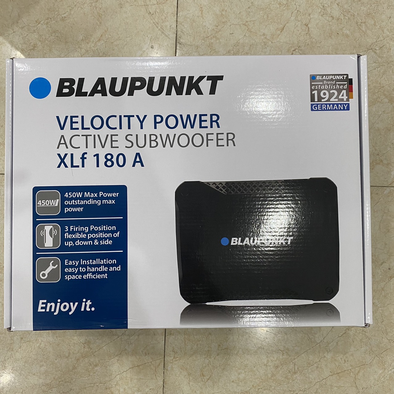 Loa sub gầm ghế ô tô Blaupunkt XLF 180A bảo hành 12 Tháng (Tặng lineout+ dây AV)