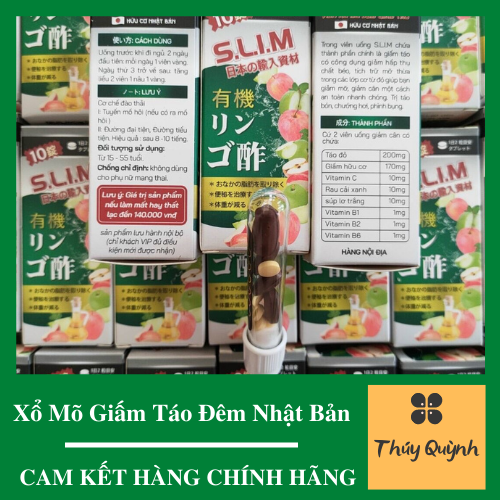 Combo 3 xổ mỡ giấm táo đêm- viên xổ mỡ giấm táo slim fit