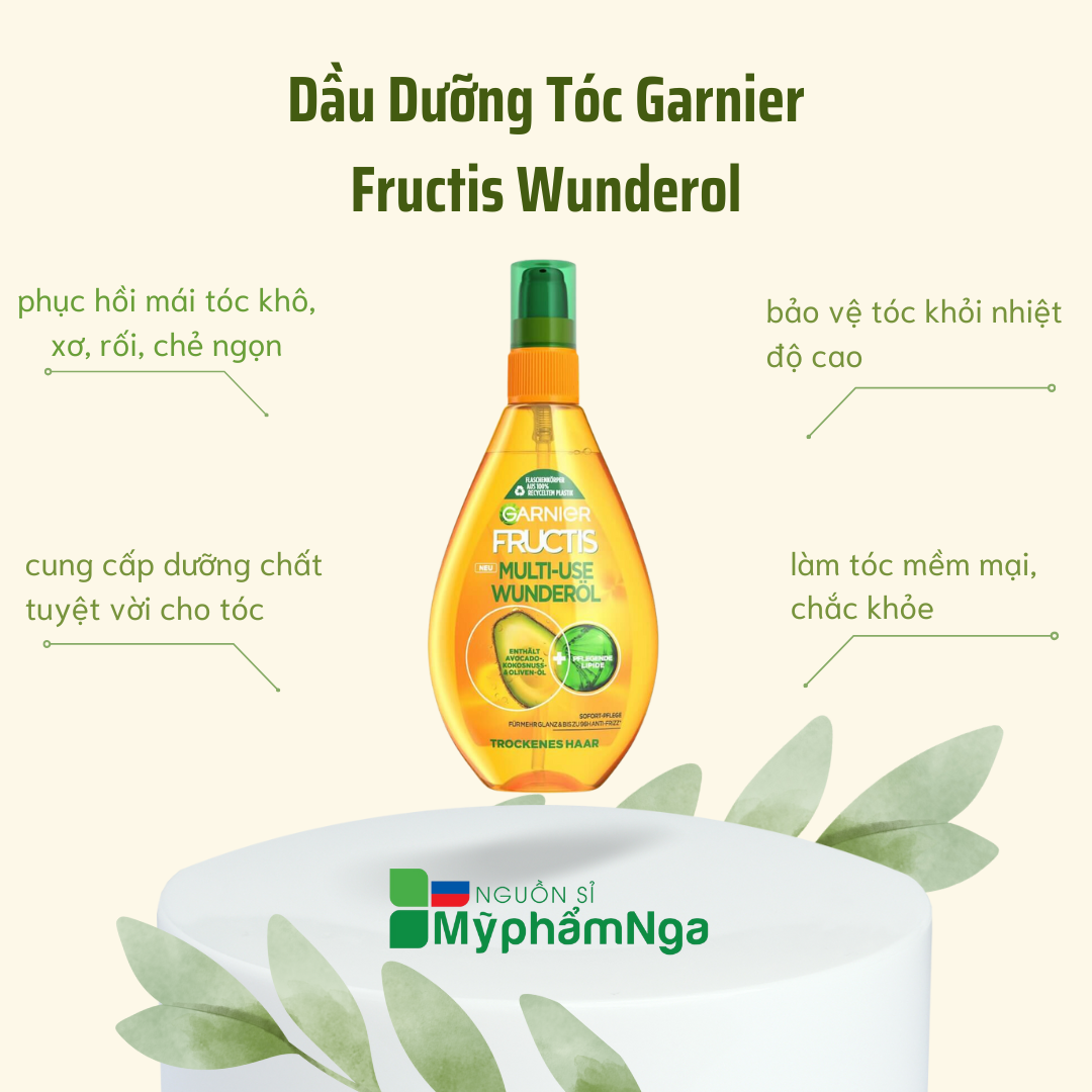 Dầu dưỡng tóc Garnier Fructis siêu phục hồi mềm mượt tóc