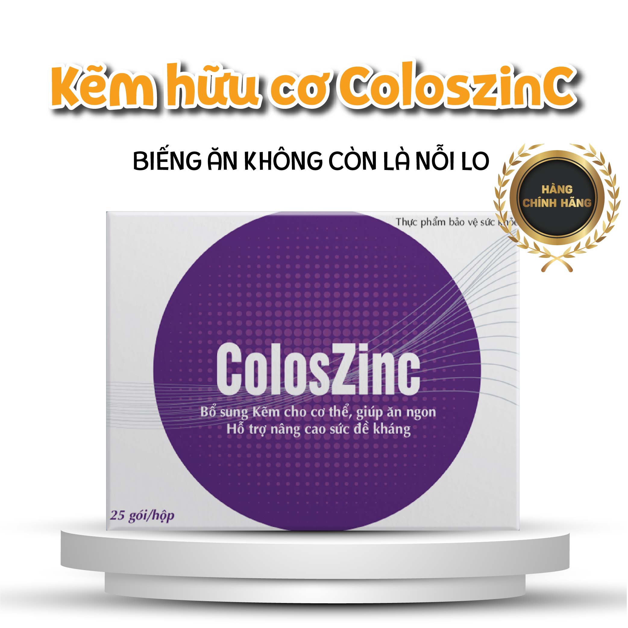 Kẽm hữu cơ ColoszinC dạng bột chính hãng -Nguyên liệu Của Pháp - Cho trẻ ăn ngon, tiêu hoá khoẻ, đề kháng tốt