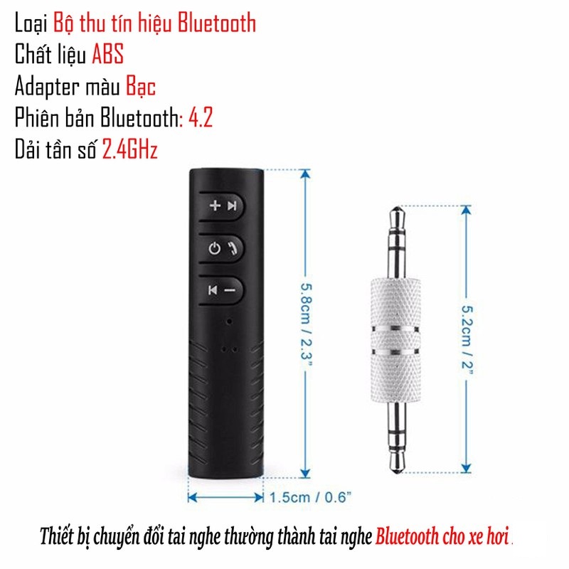 Thiết bị thu phát Bluetooth chuyển đổi từ tai nghe thường thành tai nghe Bluetooth