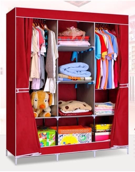 [HCM]tủ quần áo vải trơn 3 buồng - tủ vải