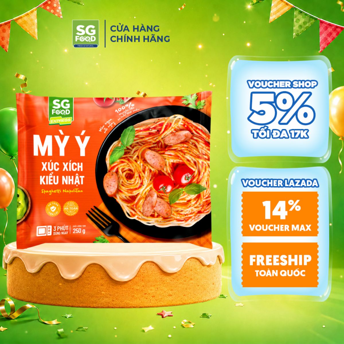 Mỳ Ý Xúc Xích Kiểu Nhật SG Food 250G