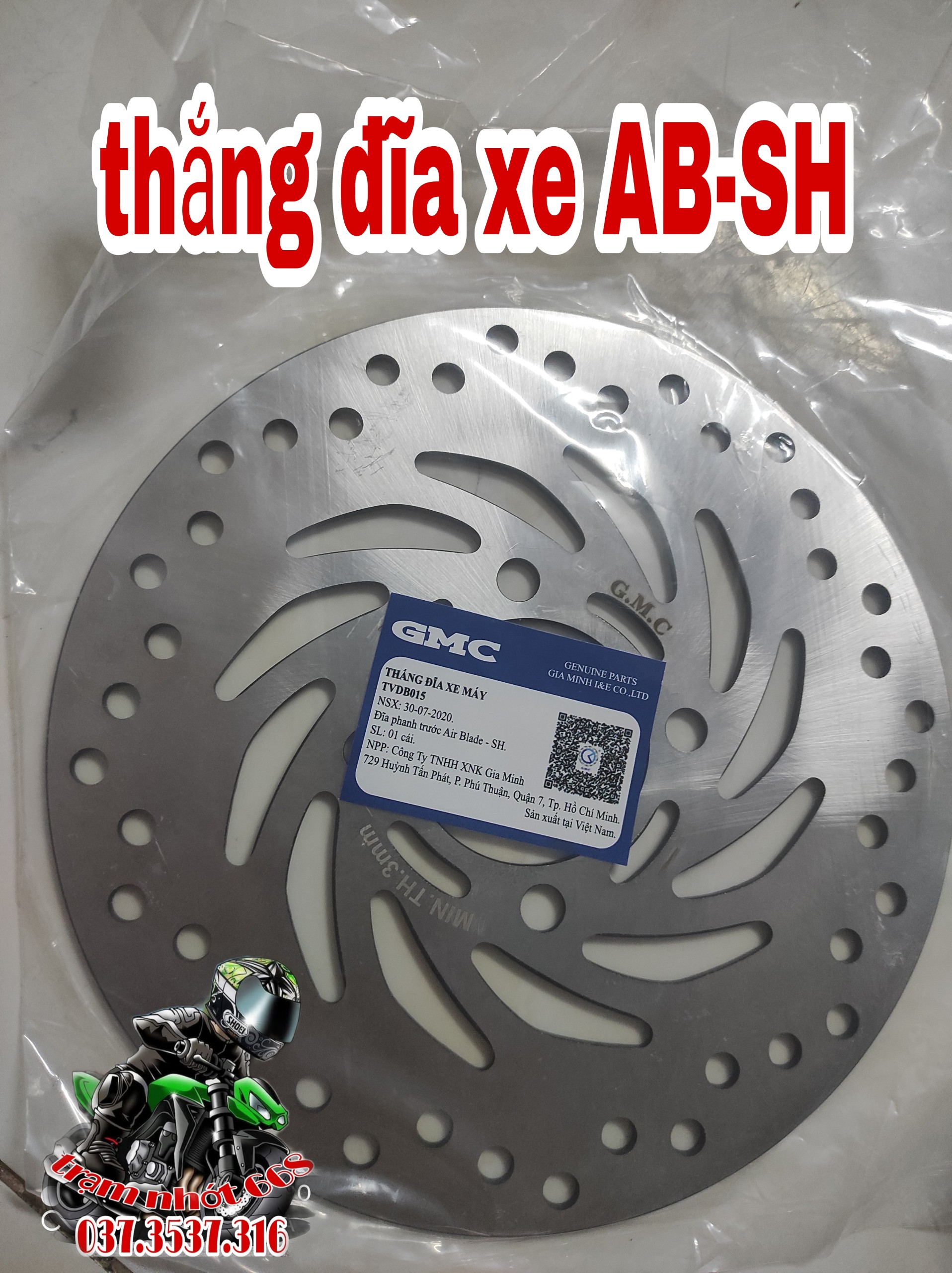 Đĩa thắng trước xe máy Air Blade, SH 4 lỗ bắt ốc