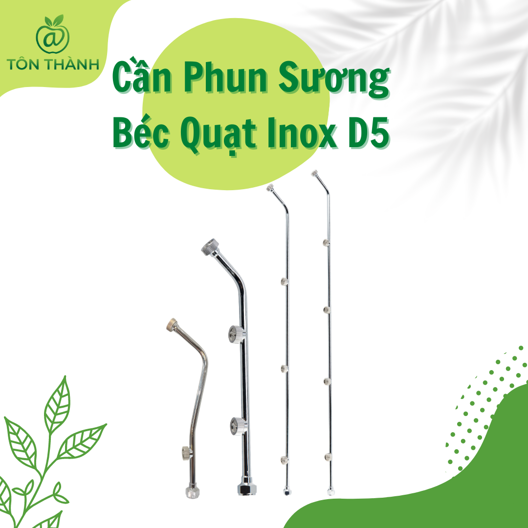 Cần béc quạt inox phun sương nối dài d5