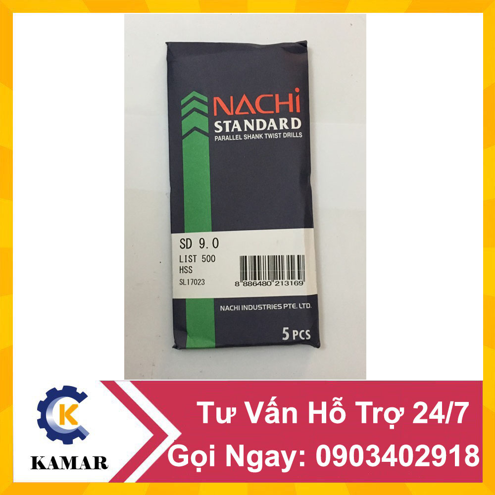 Mũi khoan nachi từ 9.0 đến 9.9mm chính hãng