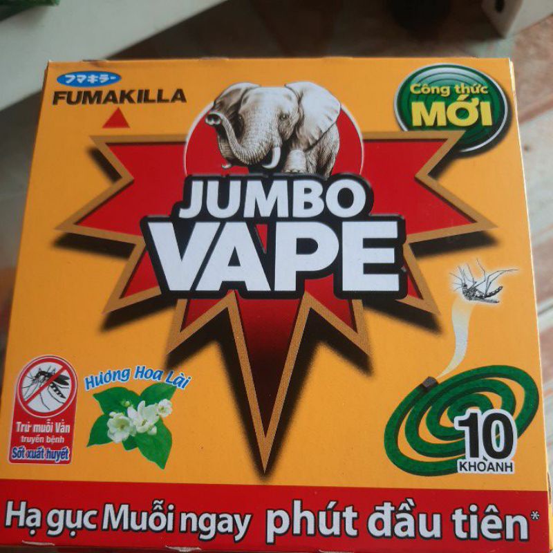 Hộp nhang đuổi muỗi jumbo hương hoa lài 10 khoanh