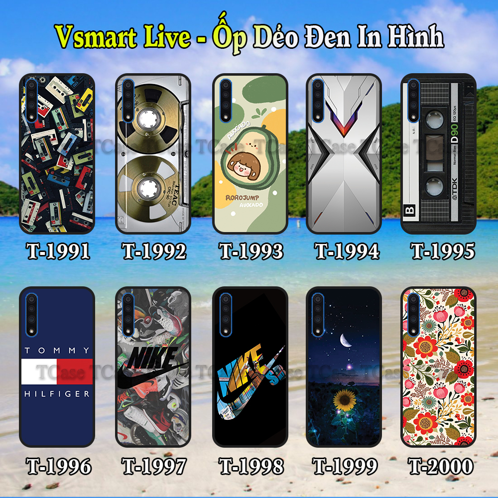 Ốp Lưng Vsmart Live dẻo đen in hình Nhiều Mẫu Phần C