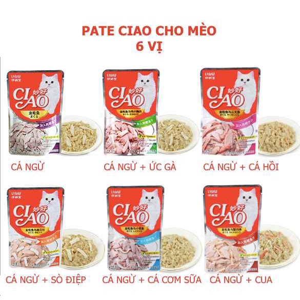 Pate ciao 6 vị, ciao 60gram