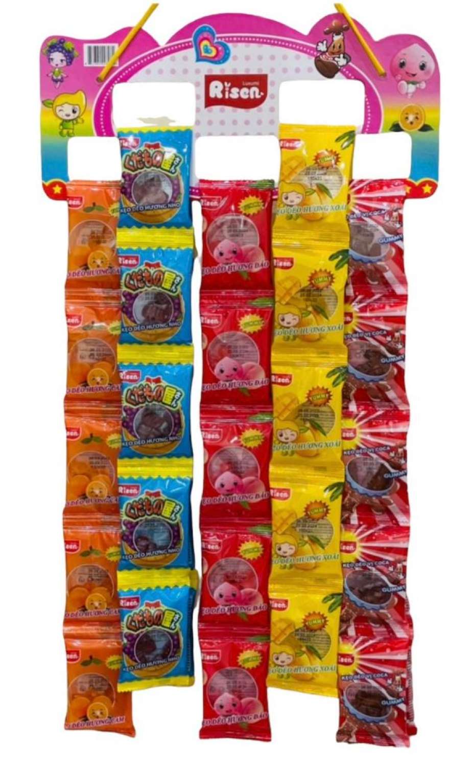 Kẹo dẻo trái cây risen luxumi nhập risen food usa 50 gói
