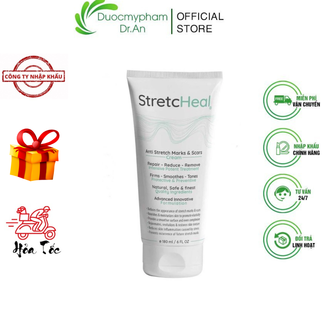 Kem chống rạn da stretcheal cho bà bầu kem bôi ngừa giảm rạn phục hồi da mờ sẹo anti stretch marks & scars cream - duocmyphamdran