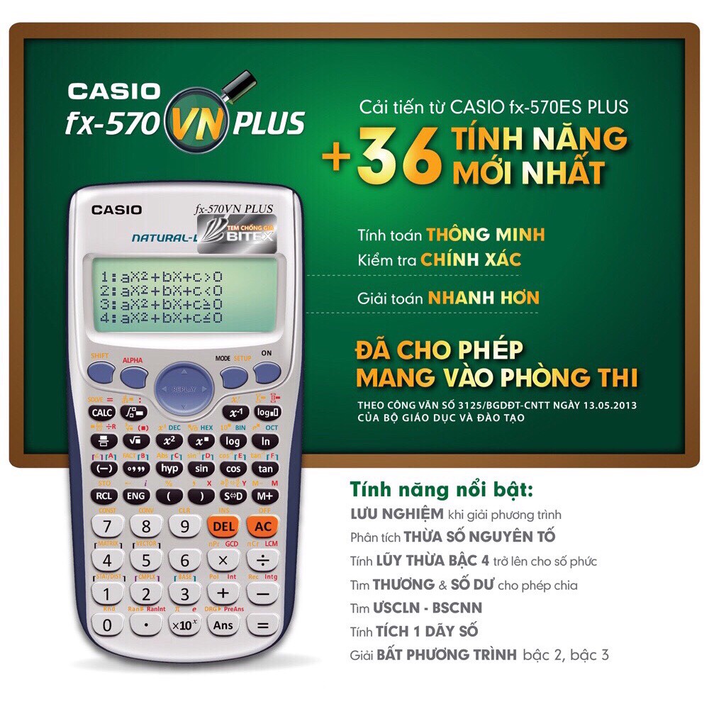 Máy tính casio 570vn plus vs máy tính casio 570es plus