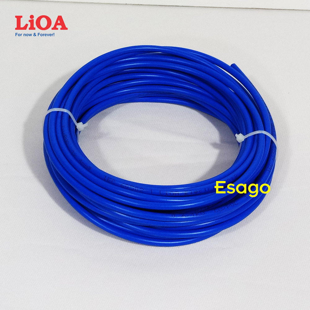 [HCM][1x6mm2] Dây điện đơn LiOA 6mm2 bọc nhựa PVC màu xanh - Cuộn 10 mét