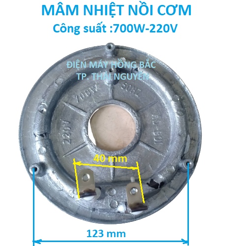 Mâm nhiệt nồi cơm điện công suất 700w đường kính 160mm