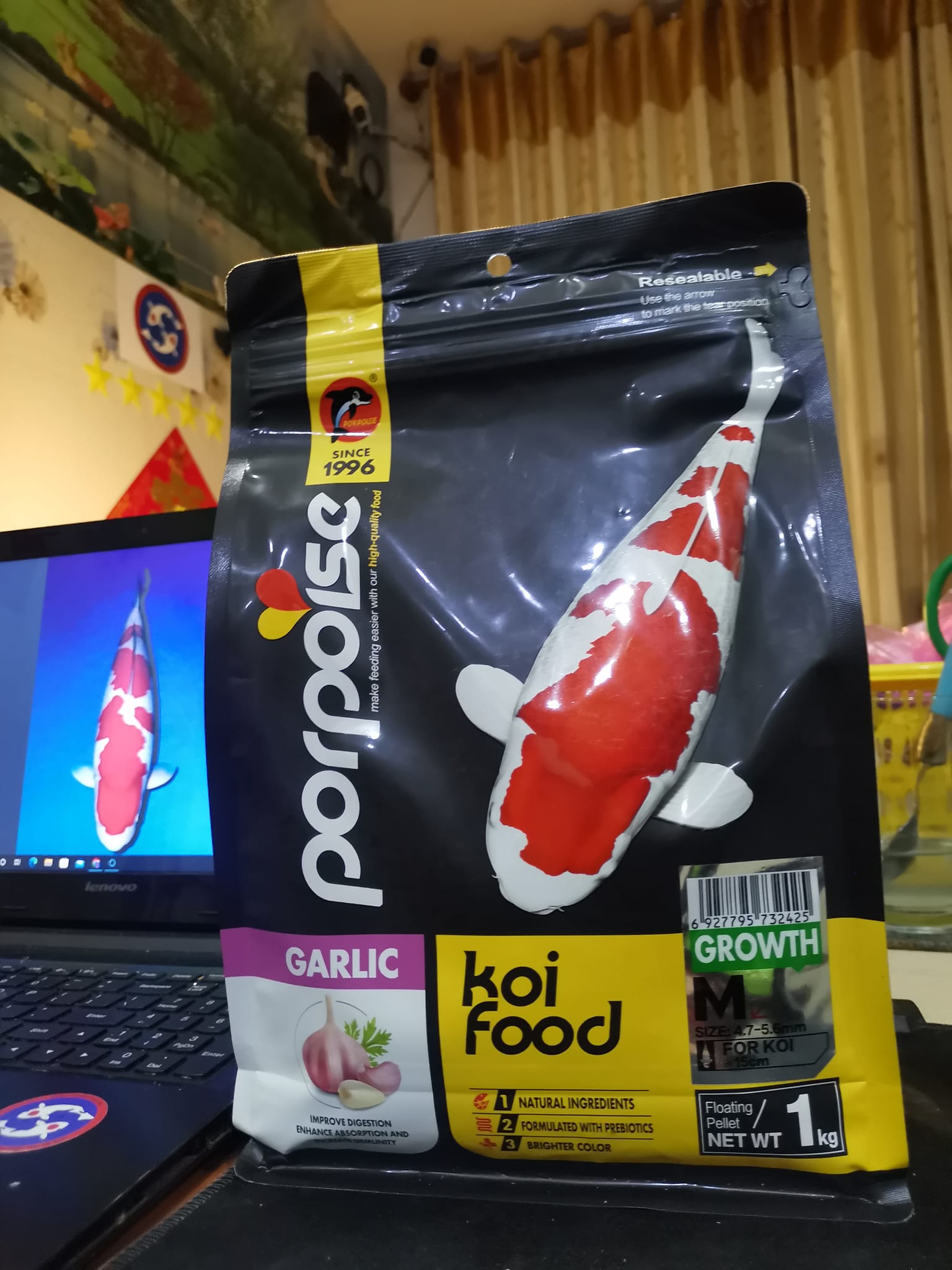 Cám Porpoise Growth cao cấp cho cá Koi gói 1kg,thức ăn cá Koi