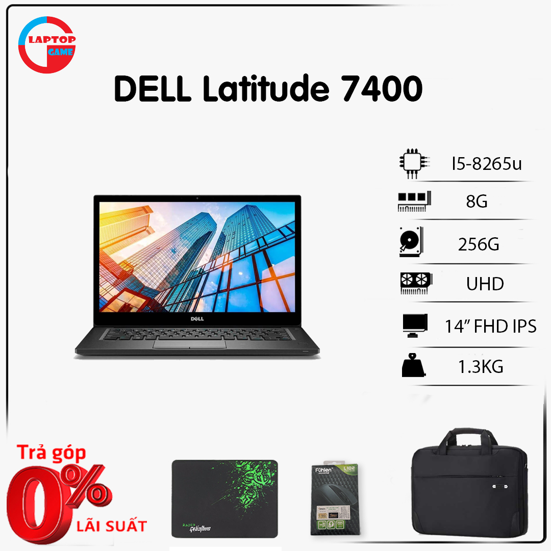 Laptop dell latitude 7400 (core i5-8265u, 8gb, 256gb, vga intel uhd graphics 620, 14.0 fhd ips)