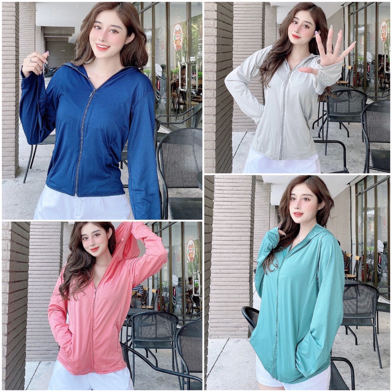 Áo Chống Nắng Nữ Thông Hơi, Thoáng Mát, Chống Tia UV- Áo Khoác Chống Nắng Vải Thun Lạnh Kiểu Dáng Hàn Quốc