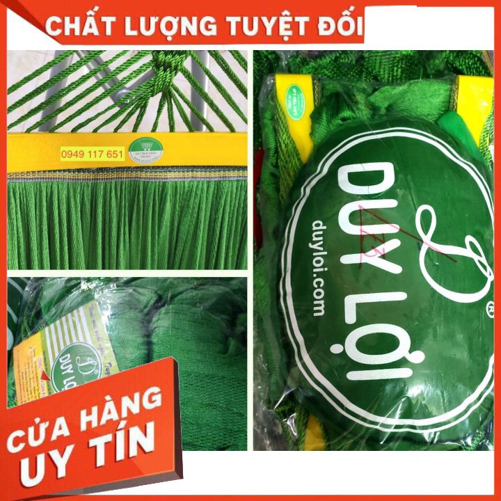 Lưới võng xếp duy lợi kèm gối _ lưới cỡ lớn loại 18 lỗ - không kèm khung