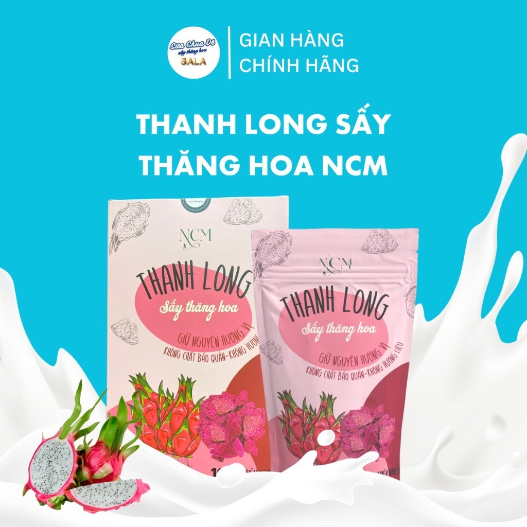 Thanh long sấy thăng hoa ncm trái cây tươi tự nhiên 20g