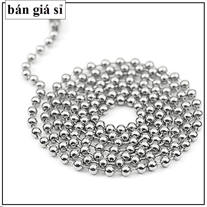 [HCM]Dây chuyền nam nữ inox kiểu bi đẹp không mặt không đen vĩnh viễn giá hủy diệt