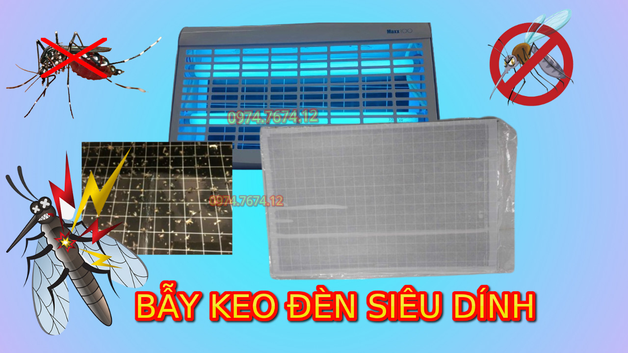 Bẫy keo đèn - tấm keo đèn 46cm x 30cm